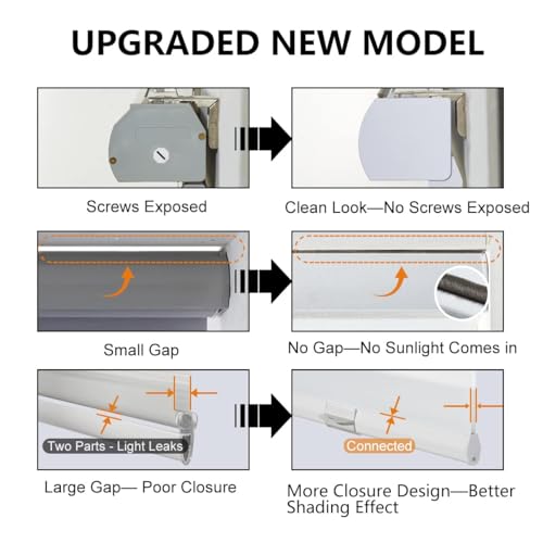 Persilux Cordless Zebra Blinds for Windows with Jacquard Pattern Roller Shades Light Filtering Sheer Window Shades for Home, Office and Door (34 W x 72 H, White)